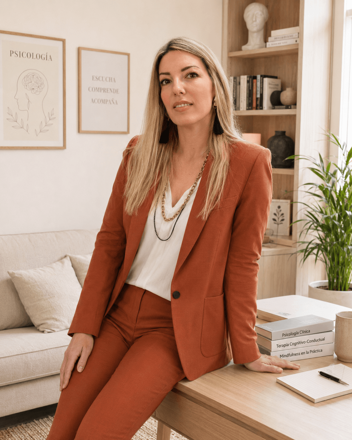 Paula Gaminde Alzamora, licensed general health psychologist — authorised professional portrait.