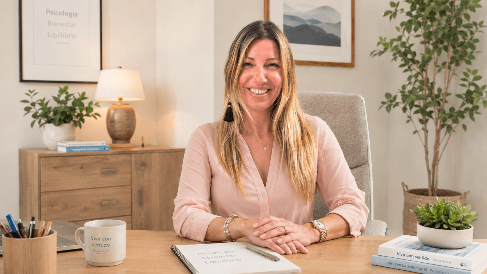 Paula Gaminde Alzamora, licensed general health psychologist — authorised professional portrait.