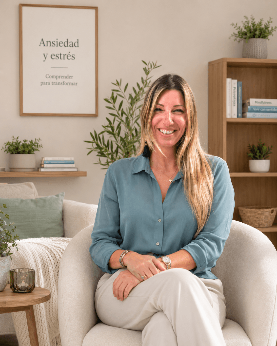 Paula Gaminde Alzamora, licensed general health psychologist — authorised professional portrait.